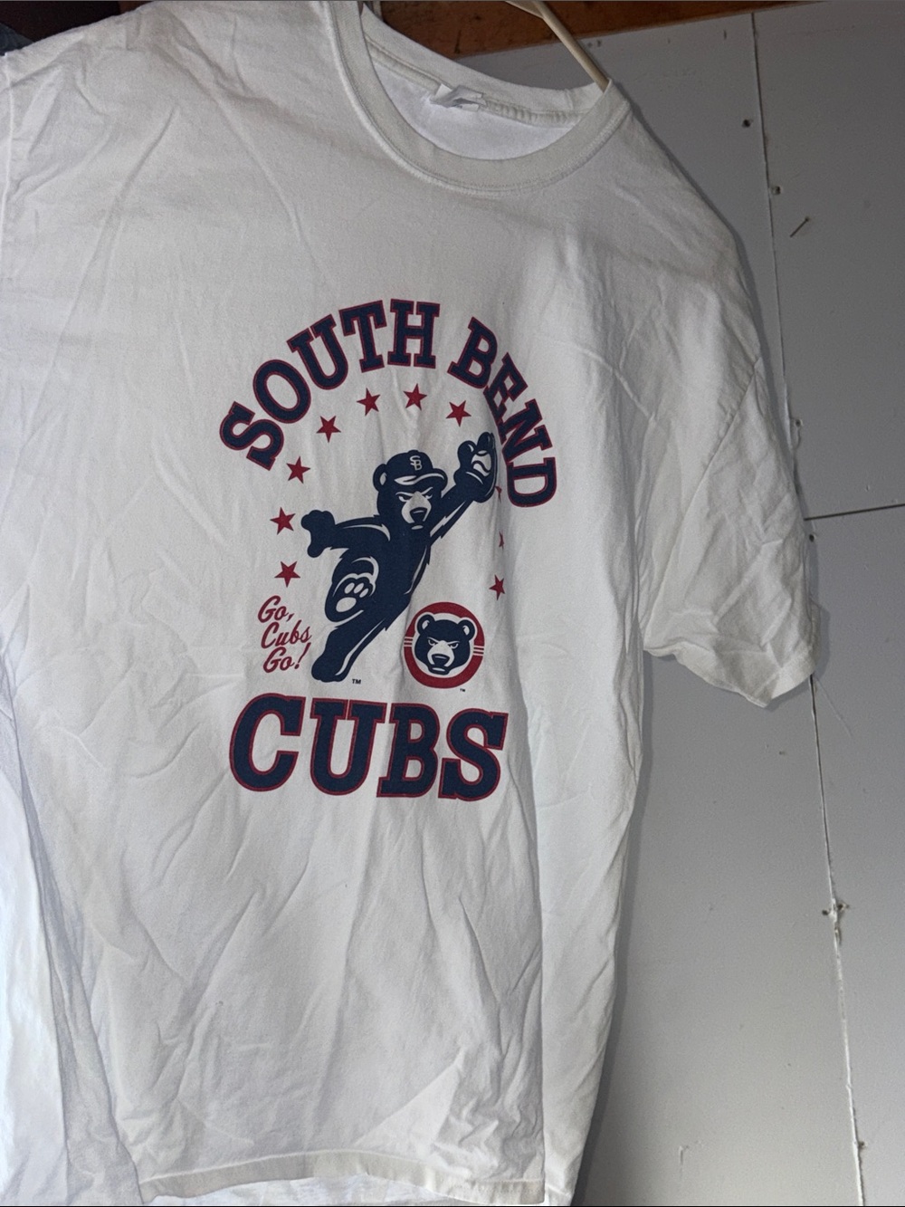 South Bend Cubs White T-Shirt, Size Adult XL